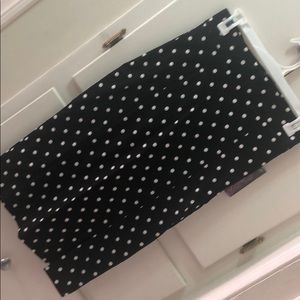 Rocksteady pencil skirt black polka dot